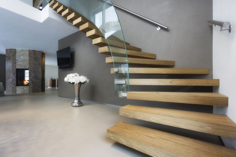 Remodeled Staircase with Glass Railing